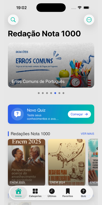 App Redação Nota 1000