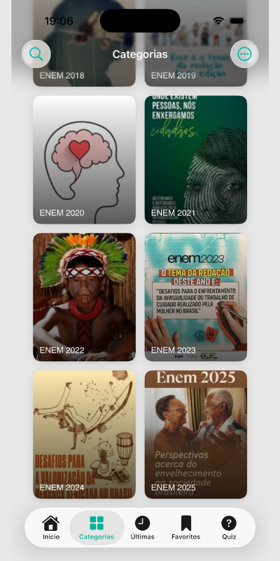 Interface do App